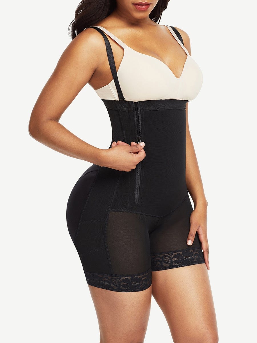 [Free Shipping]Wholesale Pretty Detachable Straps Side Zip Body Shaper Leisure Fashion