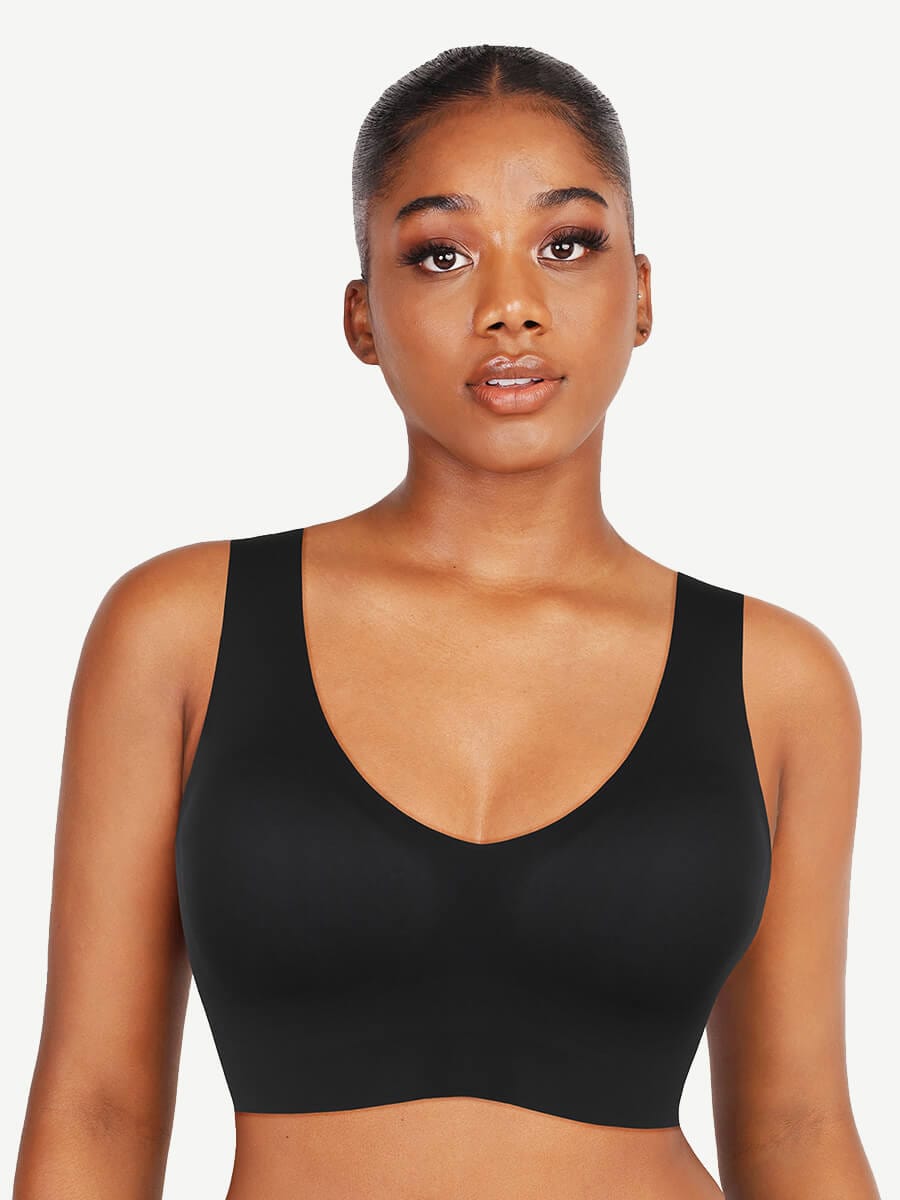 Wholesale Fitted V-Neck Seamless Bra Tank Top