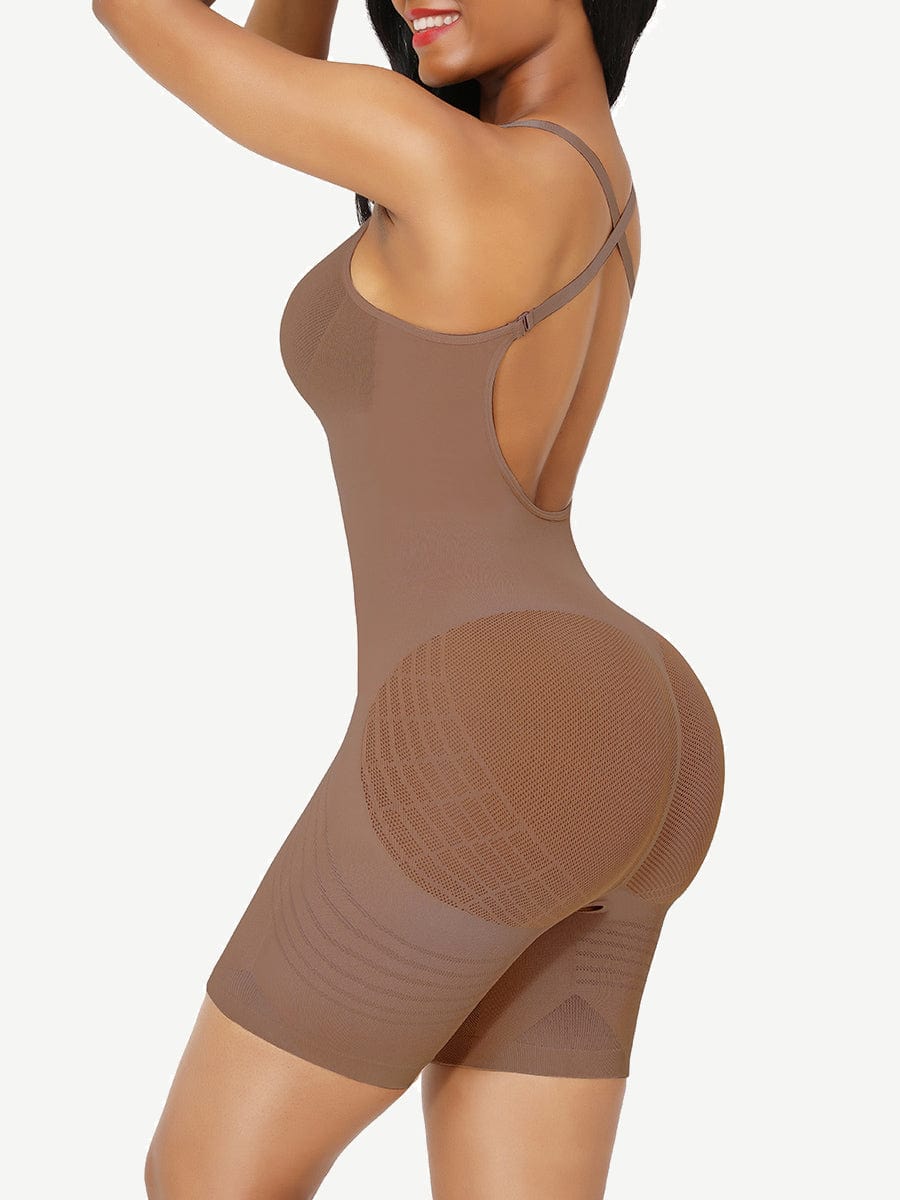 Wholesale Seamless Low Back Full Body Shapewear Mesh Waist Control