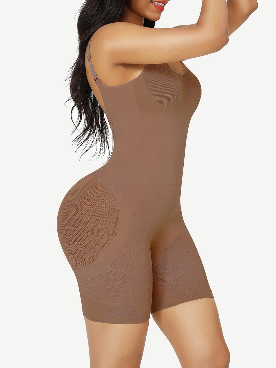 Wholesale Seamless Low Back Full Body Shapewear Mesh Waist Control